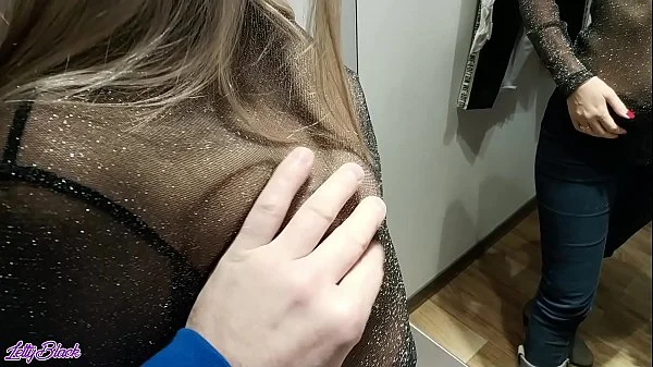 Completely Caught In The Dressing Room During a Blowjob - Letty Black