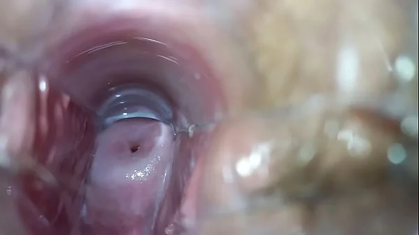 Orgasm inside pussy close-up