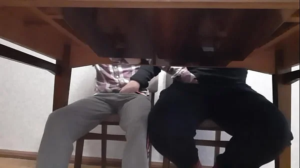 We masturbate each other under the table during English class at the university - Girls fly orgasm