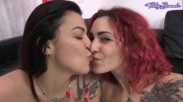 Two real Italian sluts enjoy cocks and sex toys in their asses