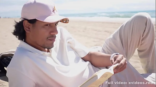 A Boy Reads Relaxed But SHE DOES THIS to Him on the Beach