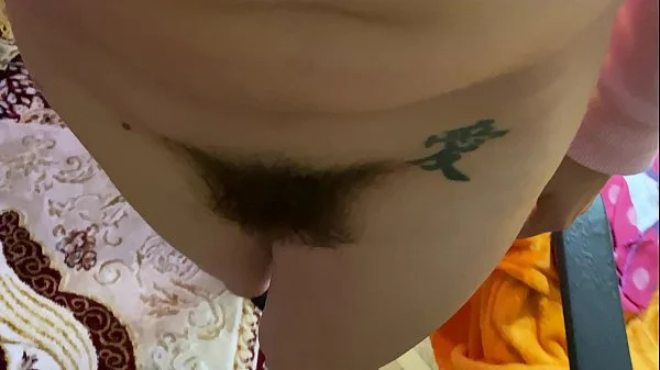 extreme close up on my hairy pussy huge bush 4k HD video hairy fetish