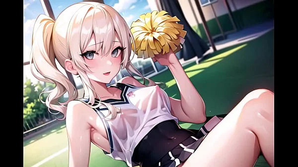 Hot Anime Cheerleader Motivating You Transparent Cloth (with pussy masturbation ASMR sound!)