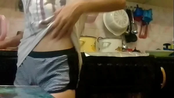 I masturbate in the kitchen while my parents are watching TV in the other room - Girls fly orgasm