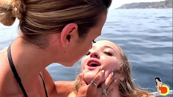 Hot stunning lesbian sex on a boat