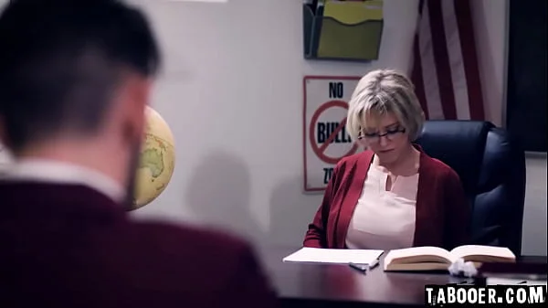 50 years old teacher Dee William put herself at odds with four of her students during a class and ends up being gangbanged by her students!