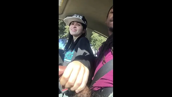 Lesbian Gives Friend Handjob In Car