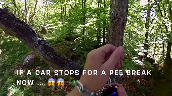 Chained to Tree with Vibrator inside but out of Reach