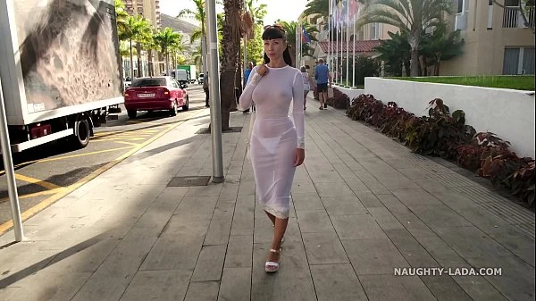 Transparent dress in public