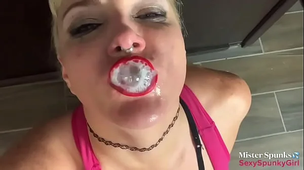 Blowing Cum Bubbles Before Swallow / featuring Spunky Savage