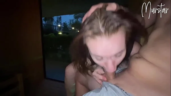 Risky blowjob in hotel sauna.. I suck STRANGER