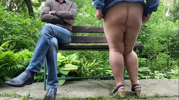 Pantyhose princess pissing in the park while I watch