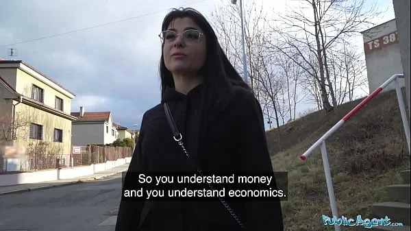 Public Agent Spends his money on a working girl who gives great blowjob and fucks hard