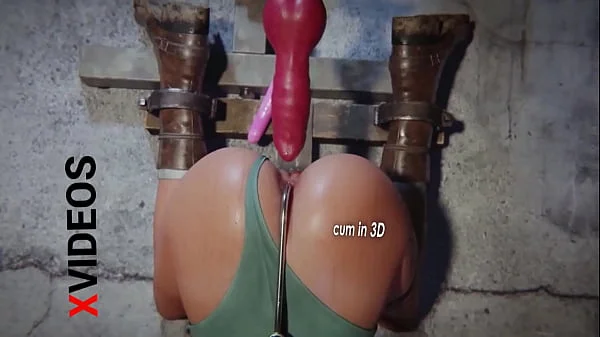 Sex machine fucked hard this 3D girl in her ass